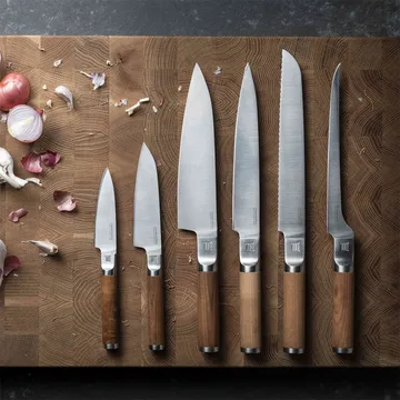 Norden kokkekniv + grønnsakskniv knivsett 2 deler - Rustfritt stål-bjørk - Fiskars