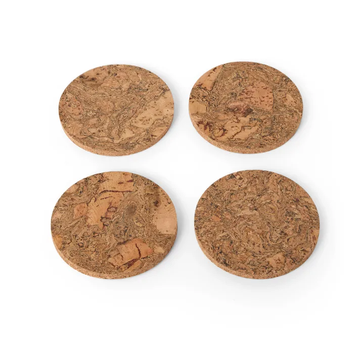 Cork glassunderlag 4-pakning - Natural - Formgatan