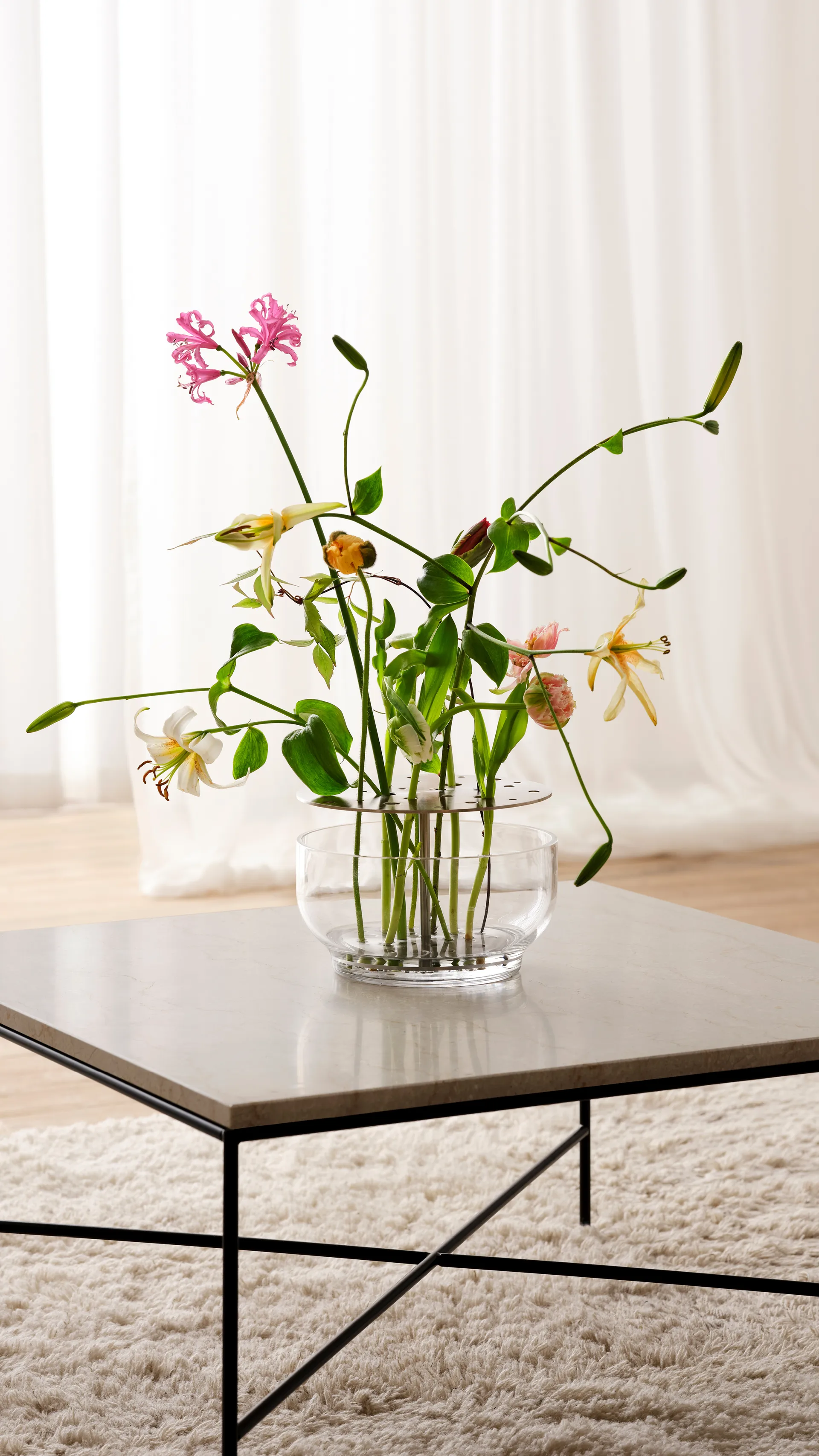 Ikebana vase rustfritt stål, Large Fritz Hansen