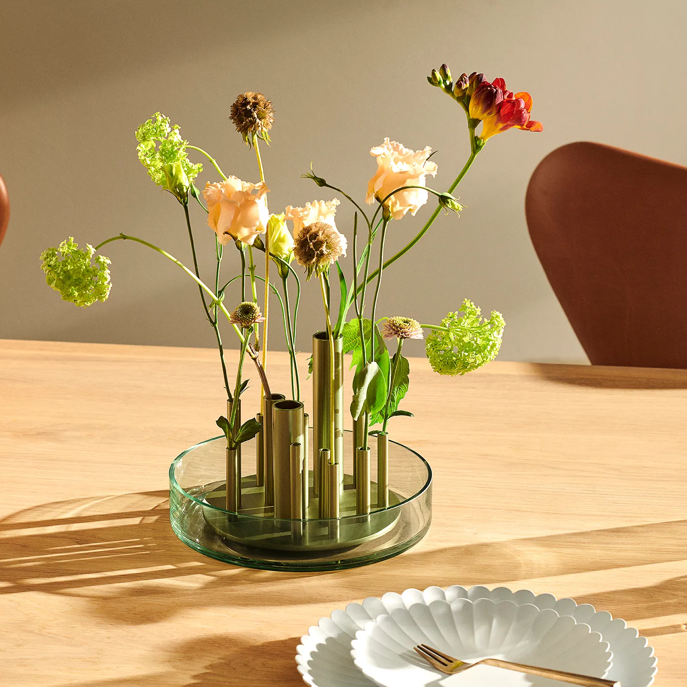 Ikeru vase Forest green, Lav Fritz Hansen