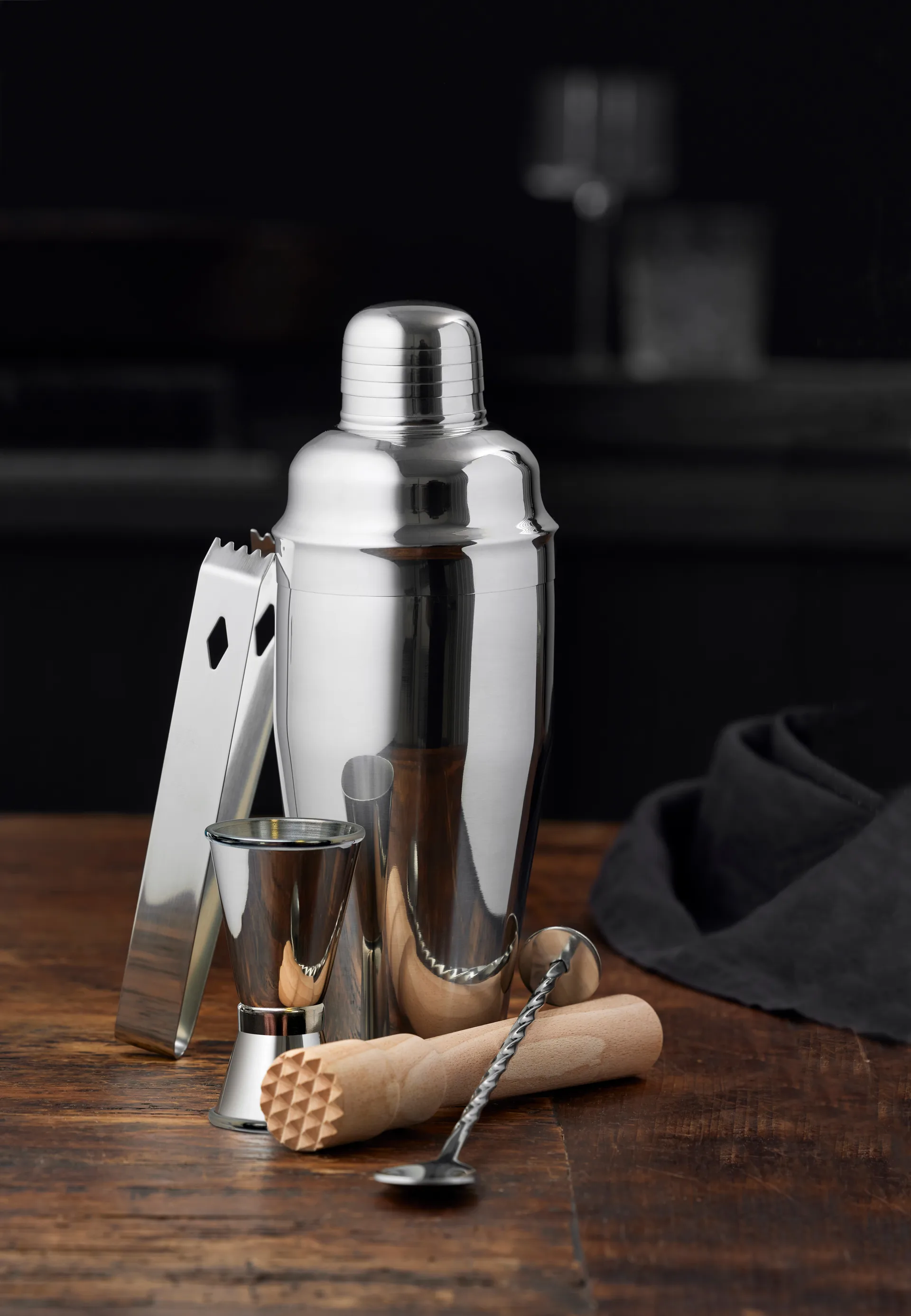 Funktion barsett 5 deler, Rustfritt stål-bøk Funktion