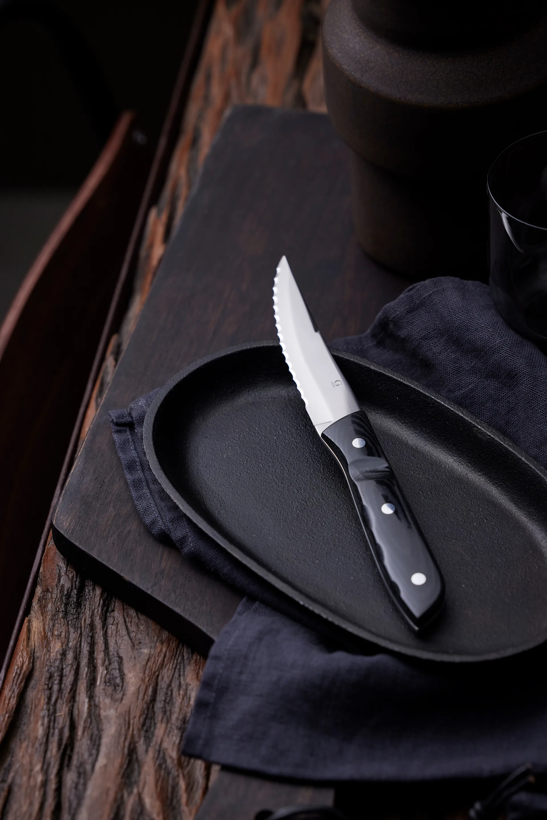 Old Farmer biffkniv XL, Micarta Gense