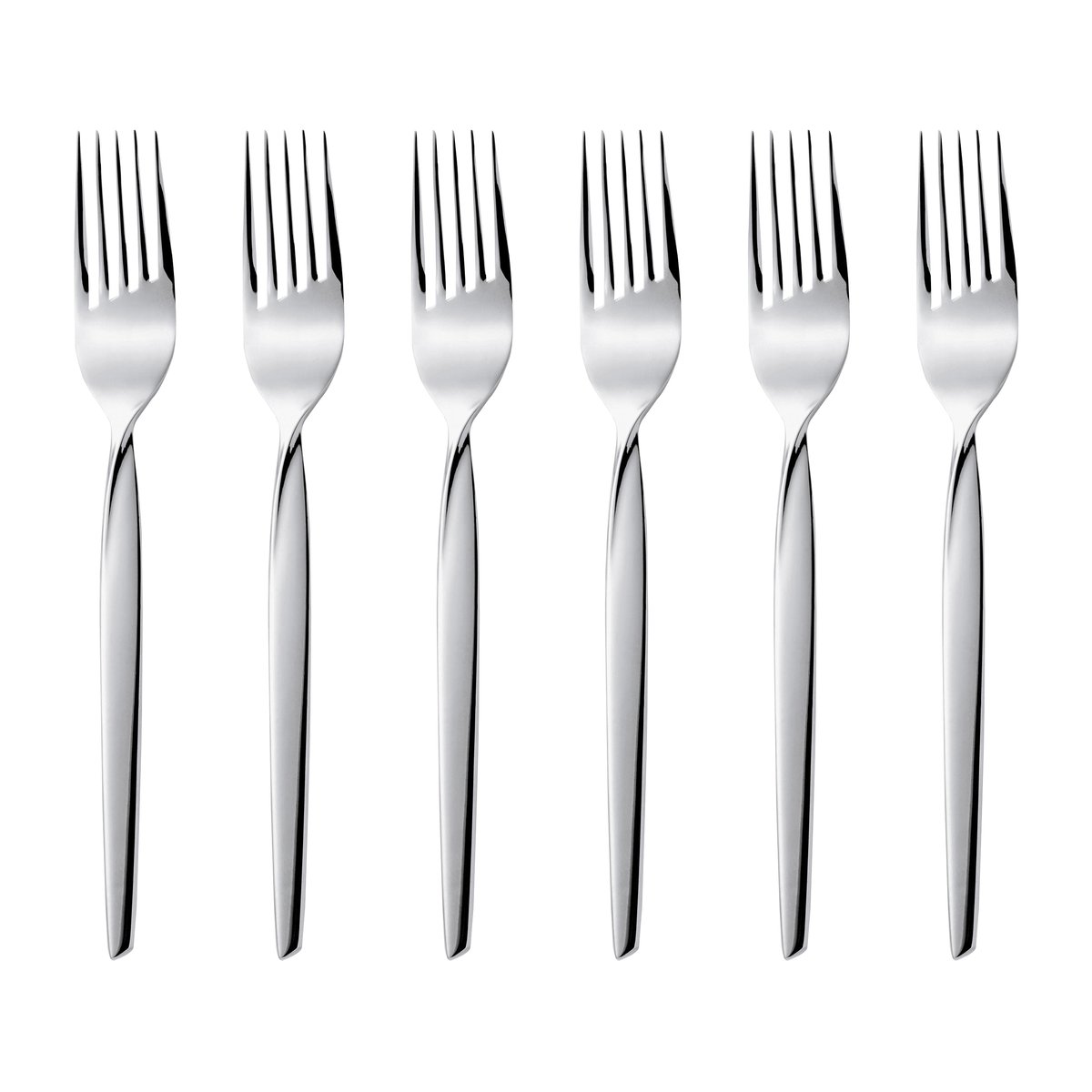 Gense Cake fork Twist 16 cm 6 pieces Glossy steel