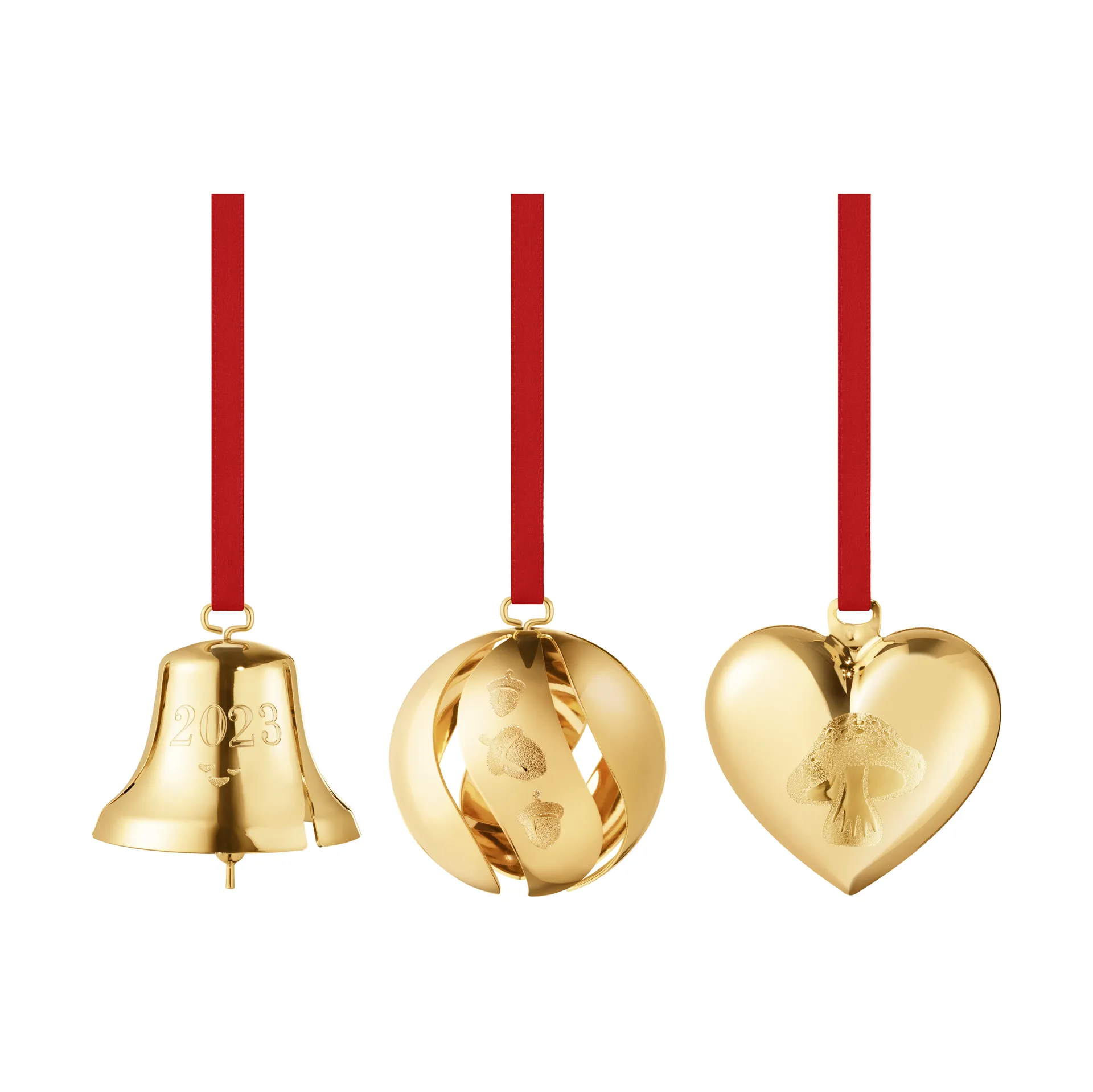 2023 gavesett 3 deler, Gullbelagt Georg Jensen