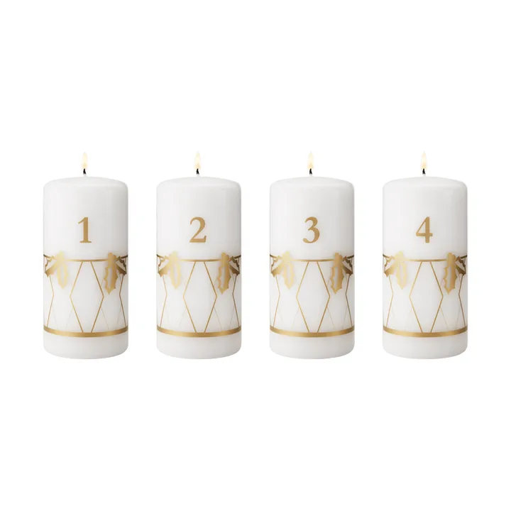 2026 års adventlys - Gulltrykk, 4 deler - Georg Jensen