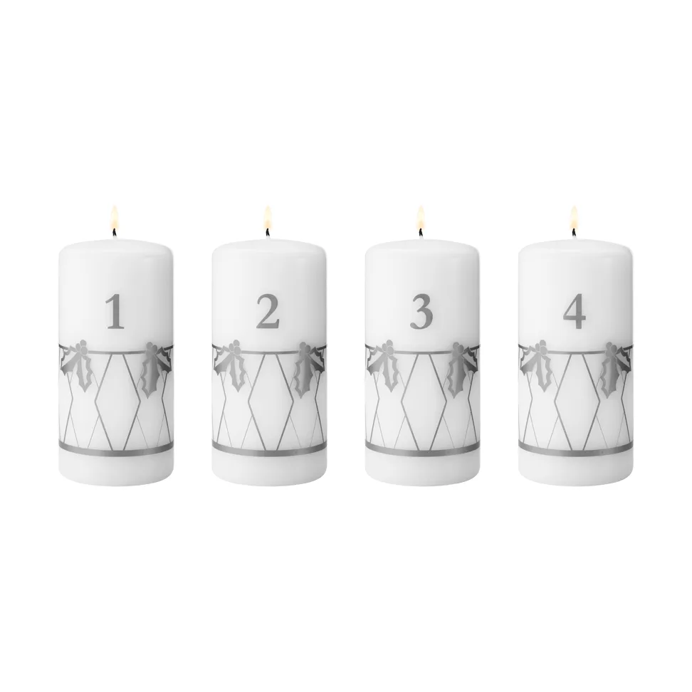 2026 års adventlys, Sølvtrykk, 4 deler Georg Jensen