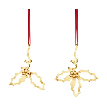 2026 års julepynt for bordet - Gull, 2 deler - Georg Jensen