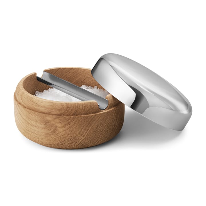 Alfredo saltkar Ø 8,5 cm - Eik-rustfritt stål - Georg Jensen