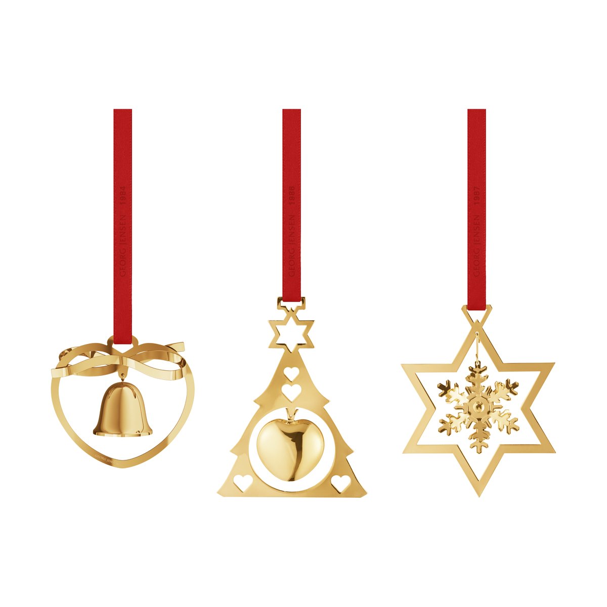 Georg Jensen Årets Miniatyruro 2024, 3 deler Gullbelagt