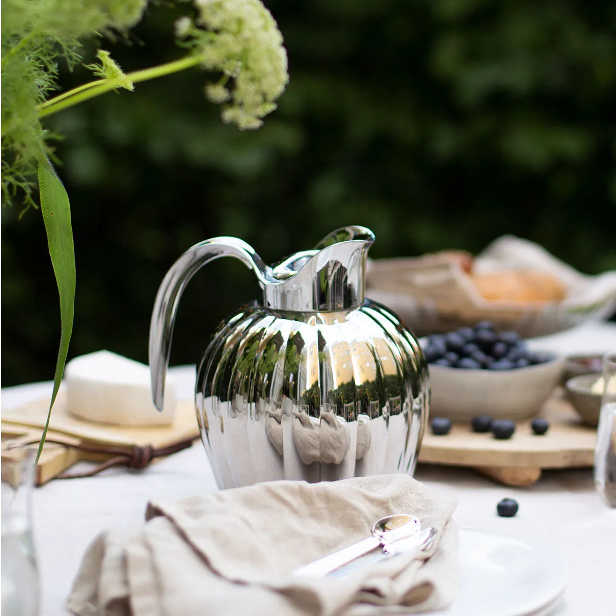 Bernadotte pushlokk til termoskanne, Rustfritt stål Georg Jensen