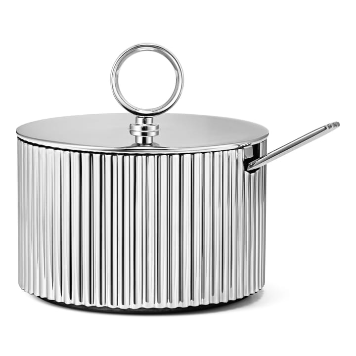 Bernadotte sukkerskål med skje, Rustfritt stål Georg Jensen