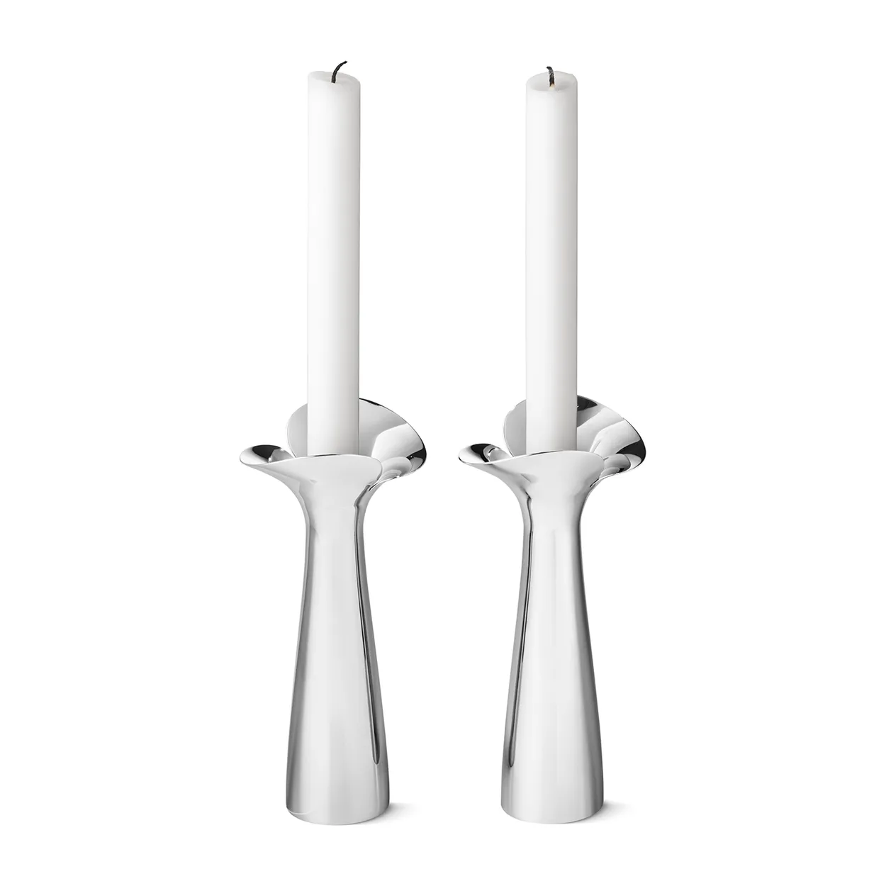 Georg Jensen Bloom Botanica lysestake 2-stk. Rustfritt stål
