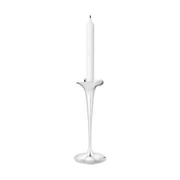 Bloom lysestaker for kronelys - Rustfritt stål, store, 2-pakning - Georg Jensen