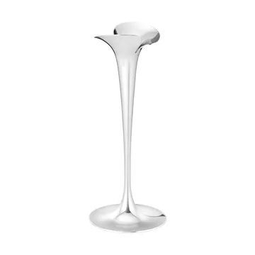 Bloom lysestaker for kronelys - Rustfritt stål, store, 2-pakning - Georg Jensen
