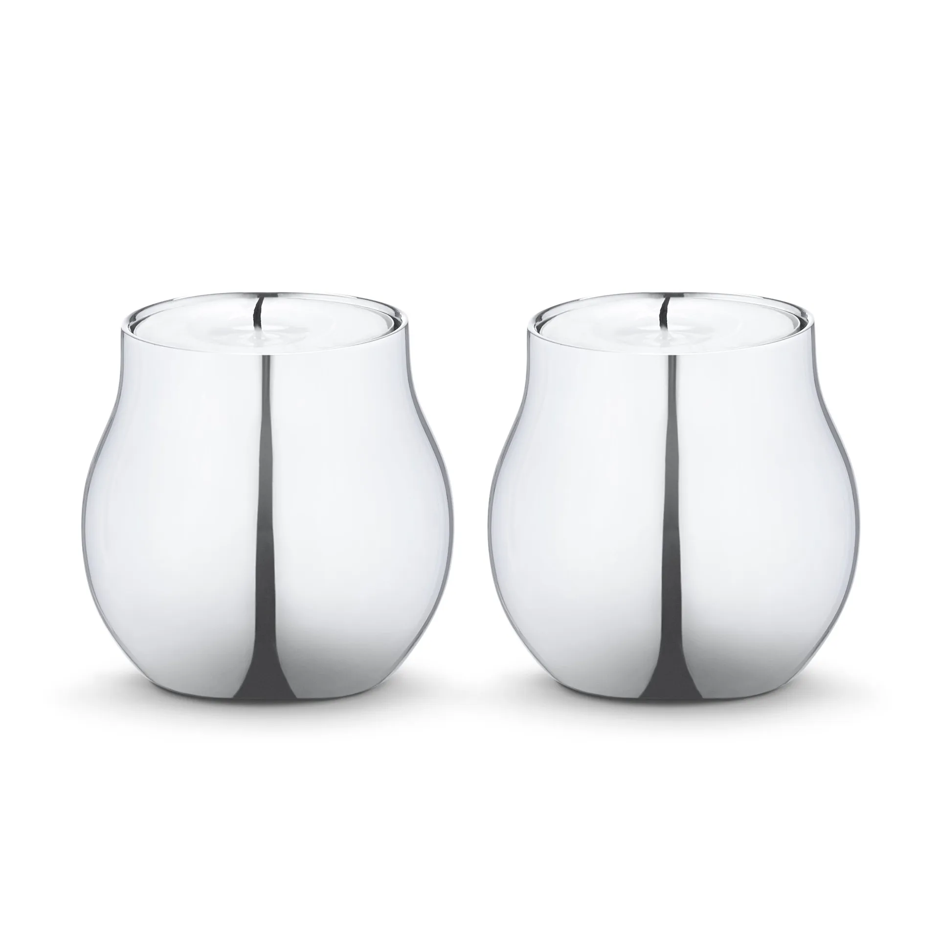 Cafu lyslykt 2-pakk, rustfritt stål Georg Jensen