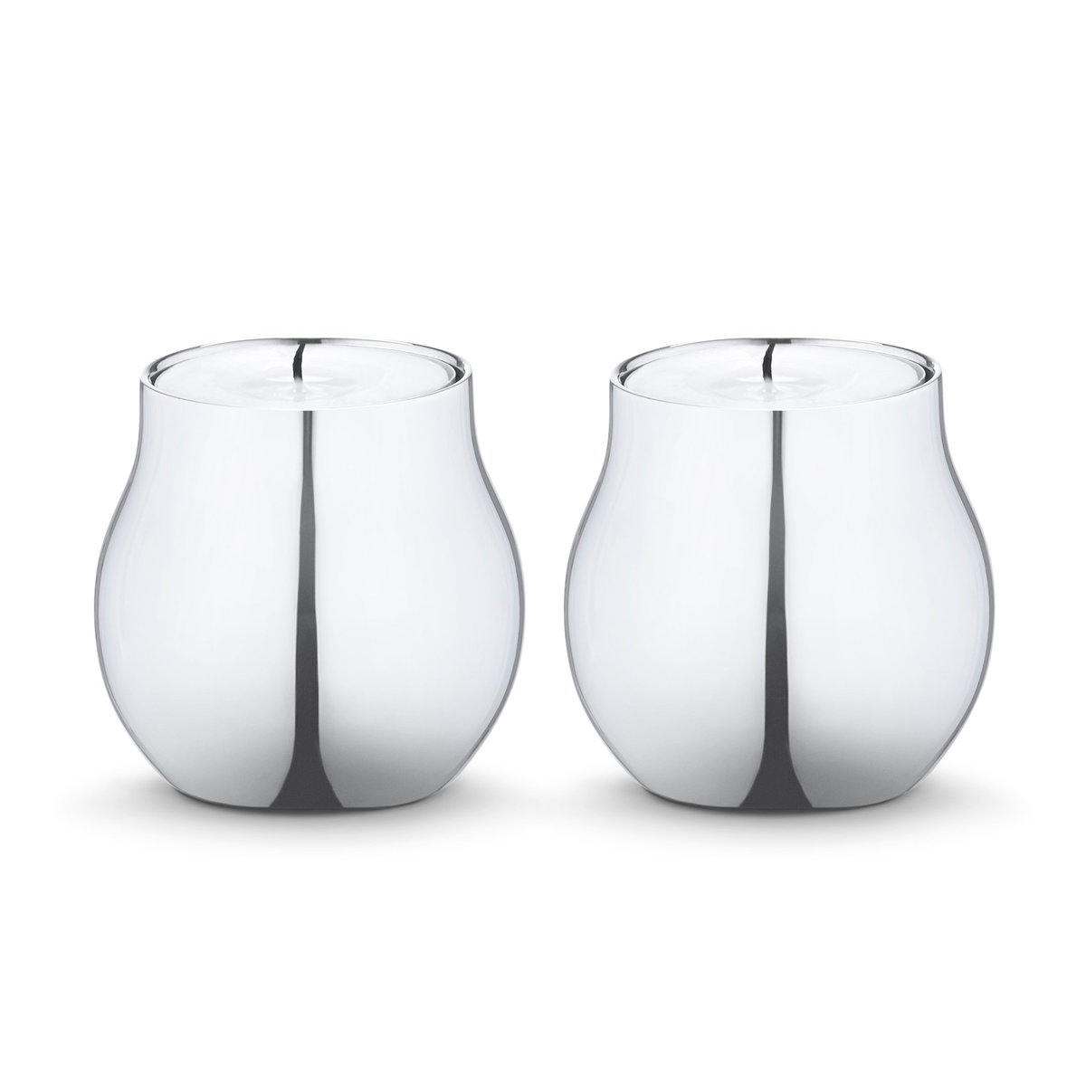 Georg Jensen Cafu lyslykt 2-pakk rustfritt stål