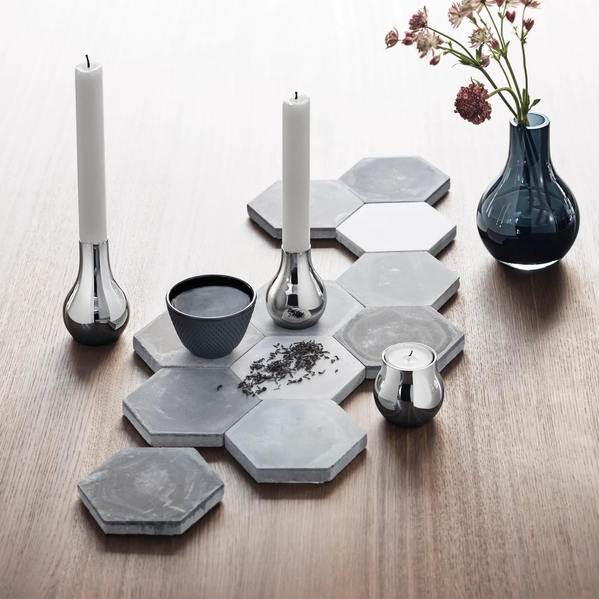 Cafu lyslykt 2-pakk, rustfritt stål Georg Jensen