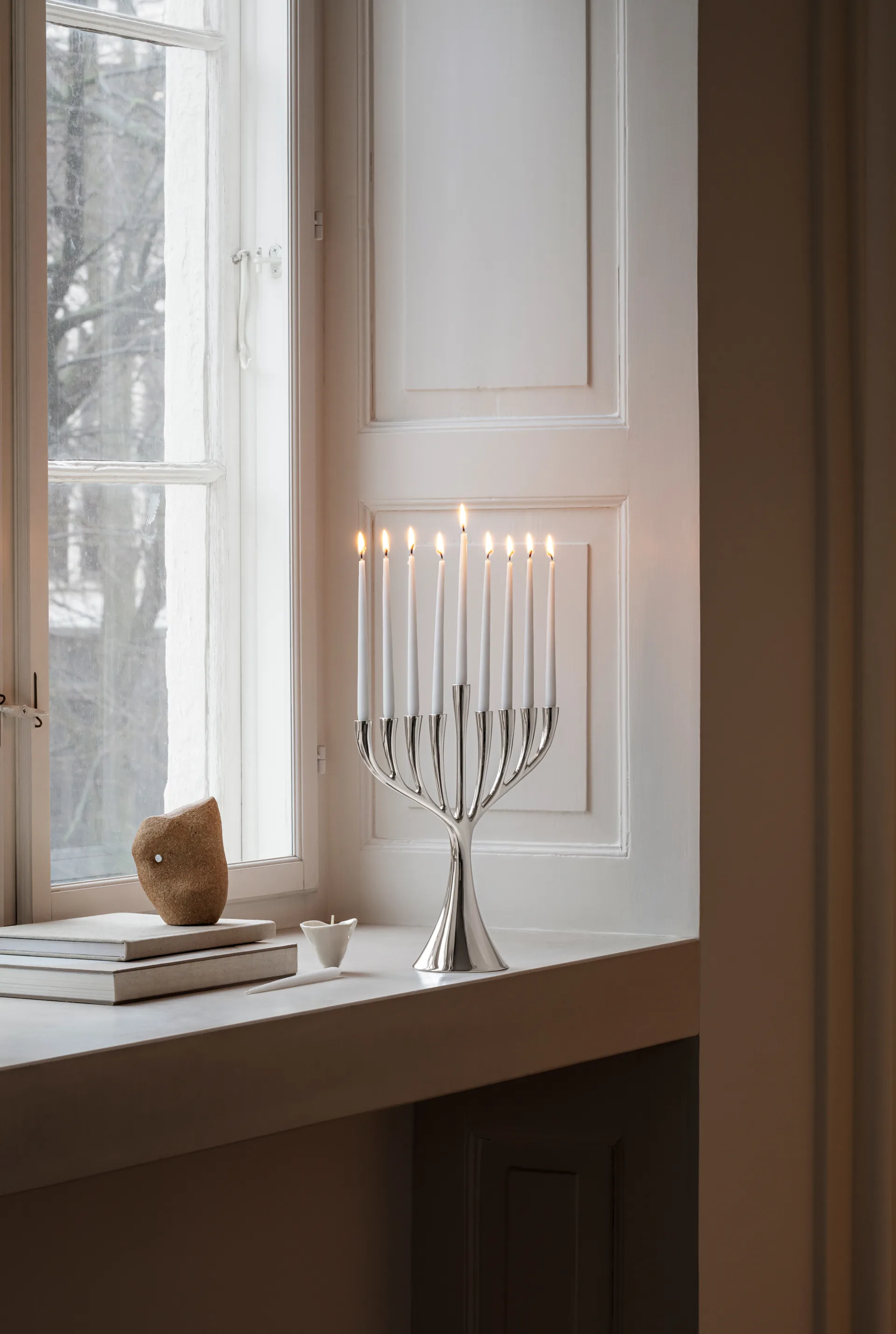 Cobra Hanukkah lys 18-pakning, Hvit Georg Jensen