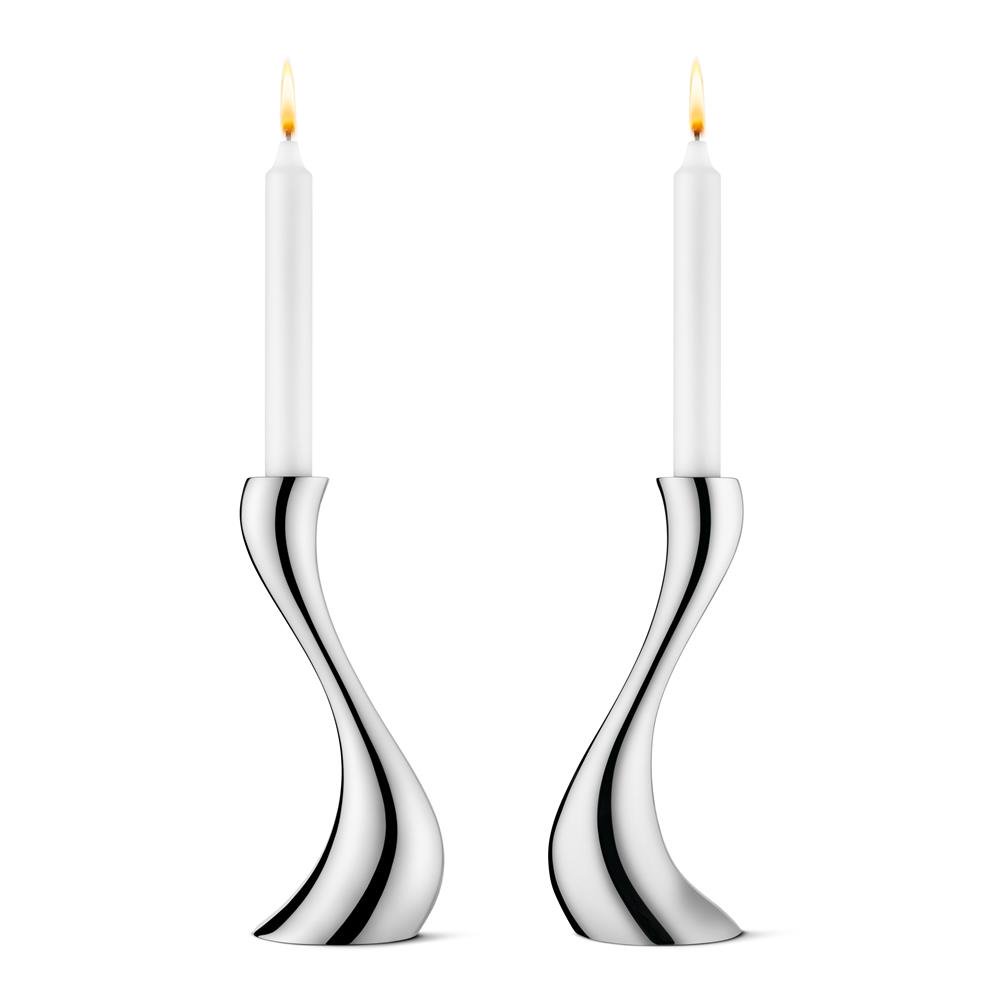 Georg Jensen Cobra lysestake 2-pakk medium, 20 cm