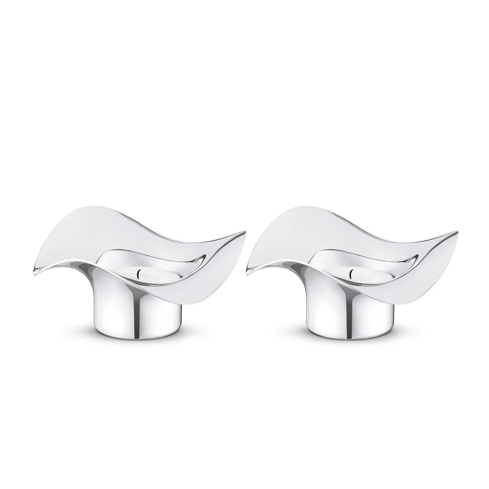 Cobra Telysholder 2-pakn., rustfritt stål Georg Jensen