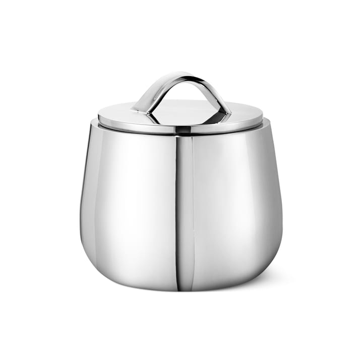 Helix sukkerskål med lokk, Rustfritt stål Georg Jensen