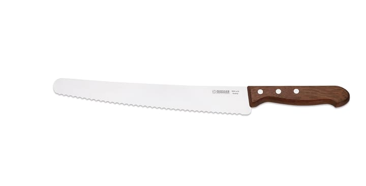 Giesser brødkniv 25 cm - Stål-rosetre brun - Giesser