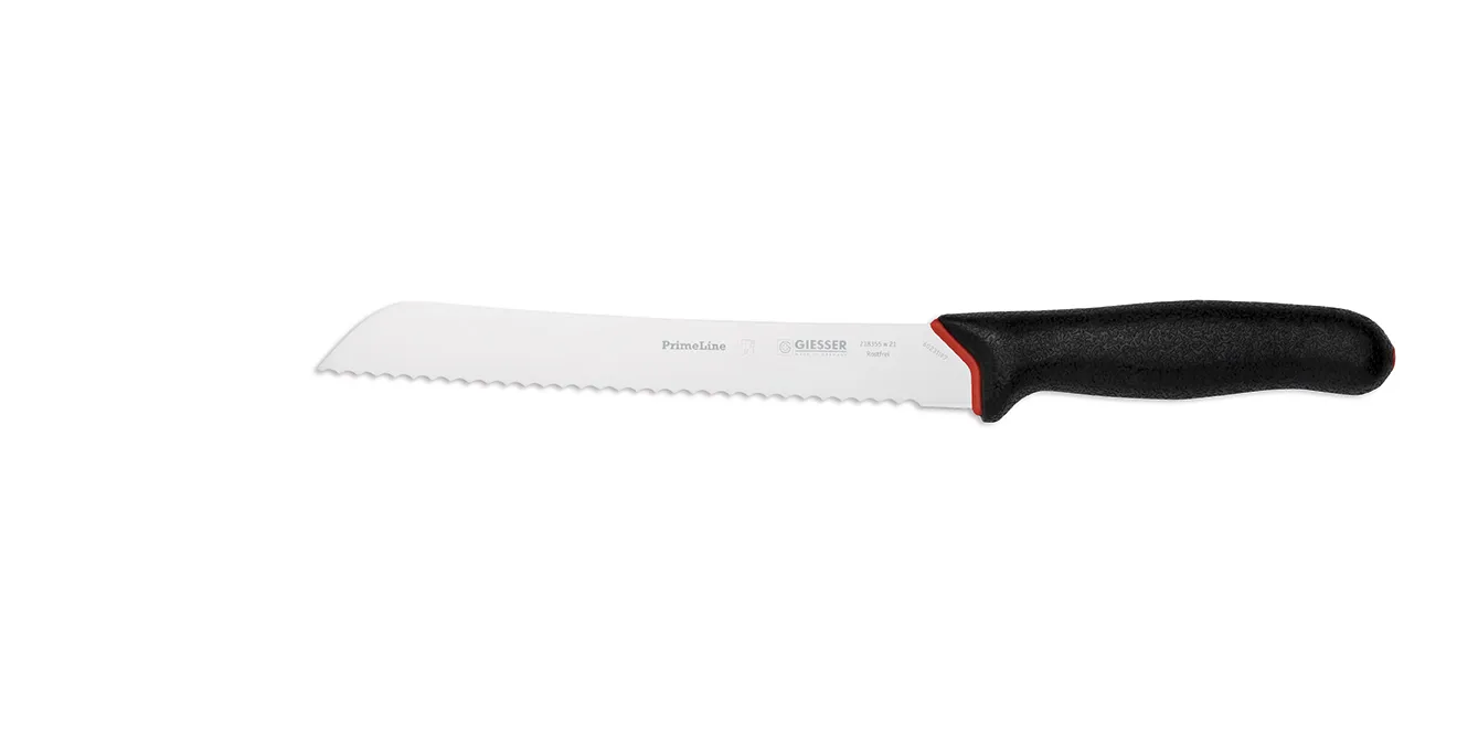 PrimeLine brødkniv 21 cm, Svart Giesser