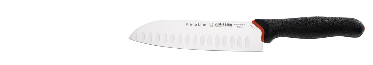 Giesser Santoku PrimeLine kokkekniv 18 cm Svart