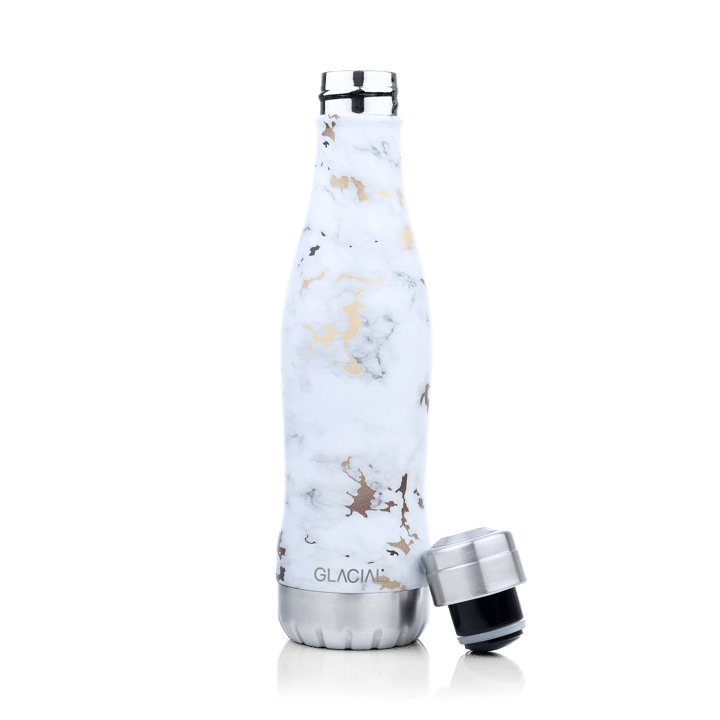 Glacial vannflaske 400 ml - White golden marble - Glacial