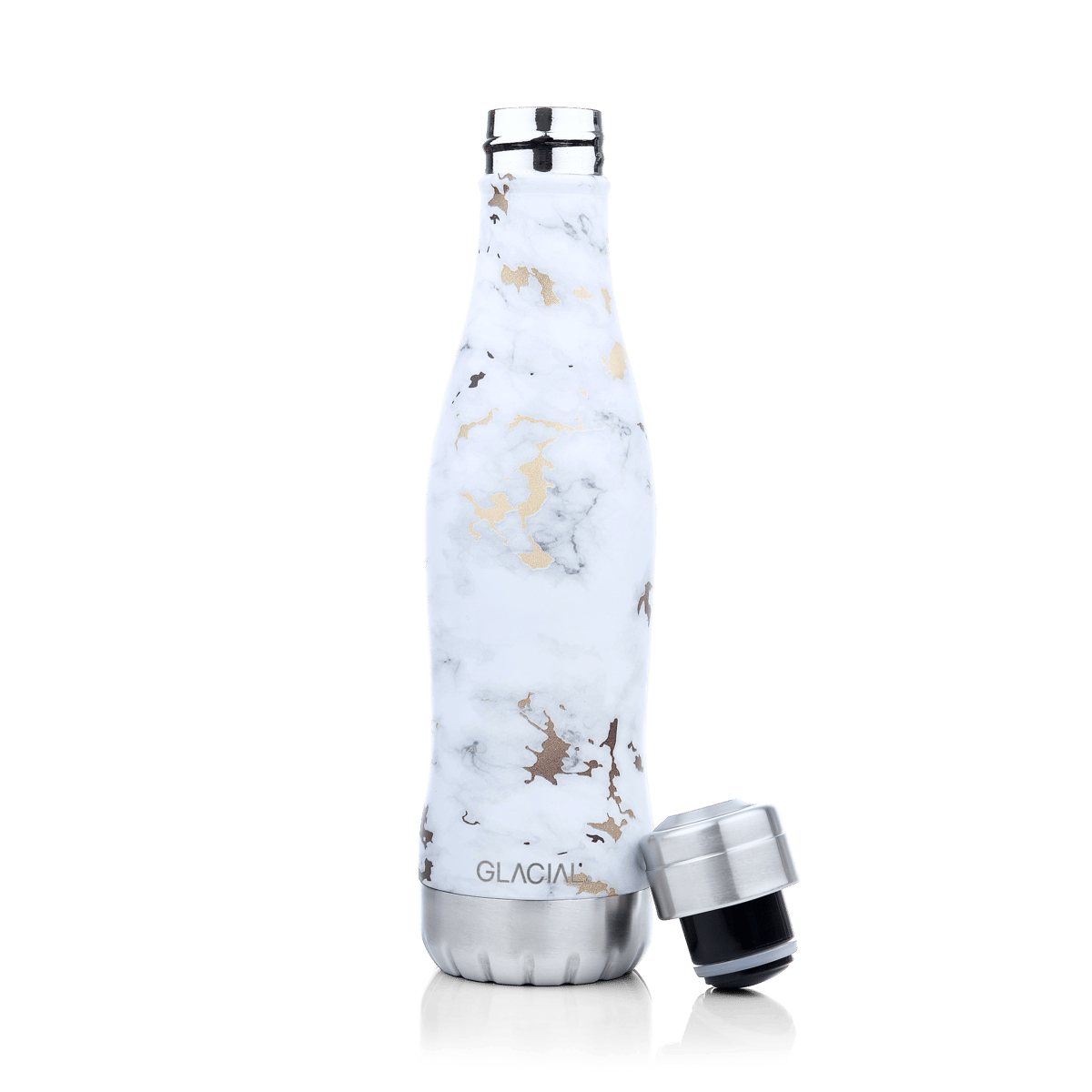 Glacial Glacial vannflaske 400 ml White golden marble