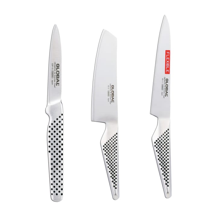 Global G-51115 knivsett, 3 kniver, Rustfritt stål Global