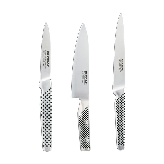 Global G-551524 knivsett, 3 kniver, Rustfritt stål Global