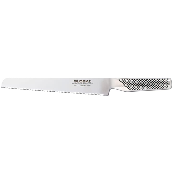 Global G-9R brødkniv 22 cm tagget - rustfritt stål - Global