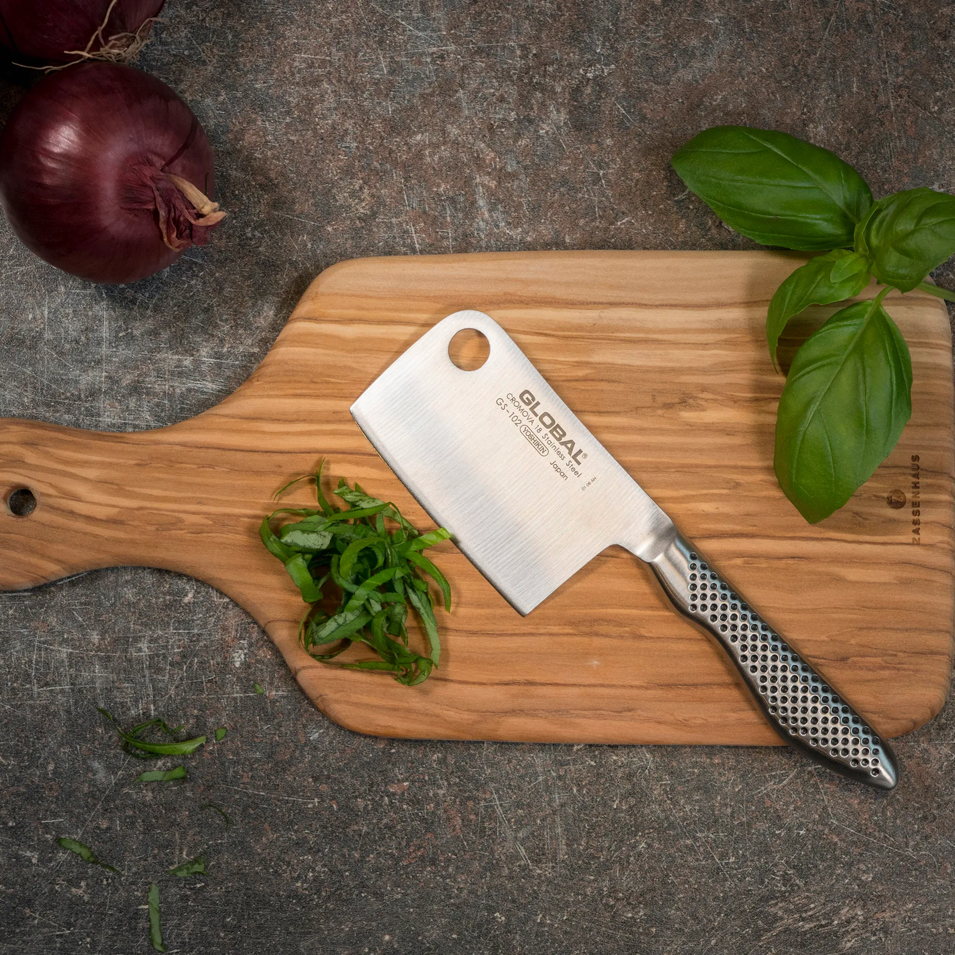 Global GS-102 minihakker 8 cm, Rustfritt stål Global