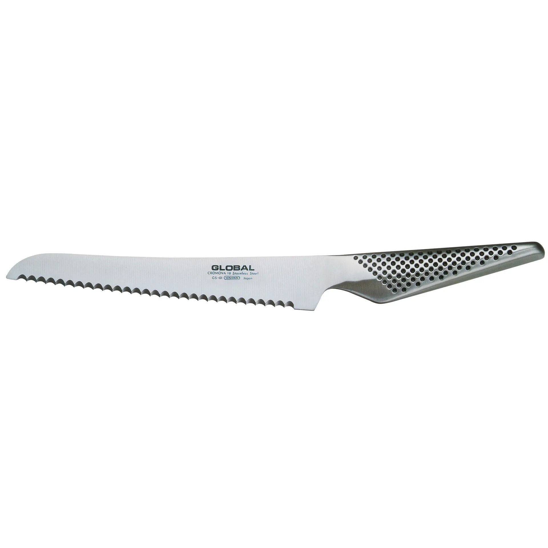 Global GS-61R brødkniv 16 cm tagget, rustfritt stål Global