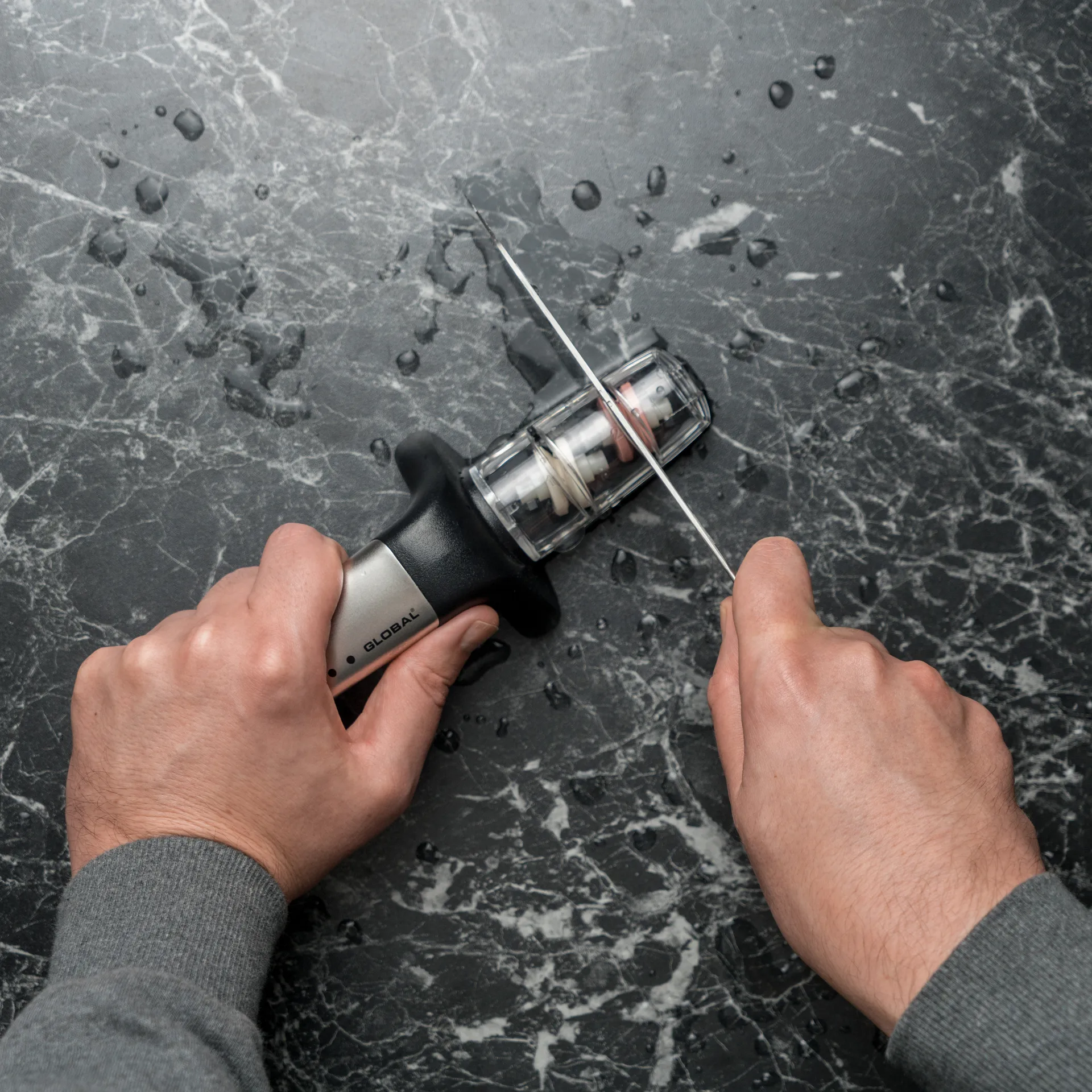 Global MinoSharp G-91/SB våtsliper, Svart Global