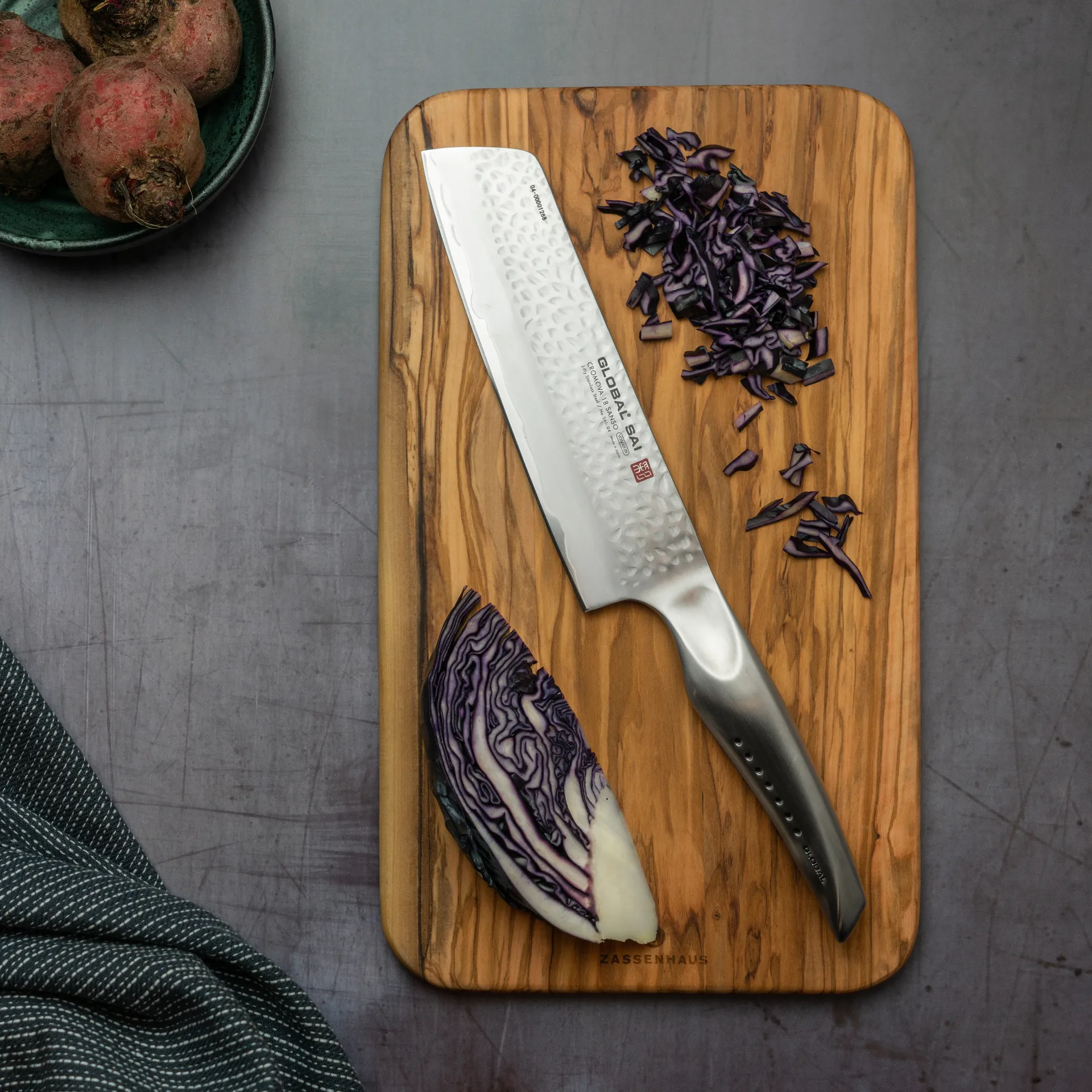 Global SAI-04 Grønnsakshakke 19 cm, rustfritt stål Global