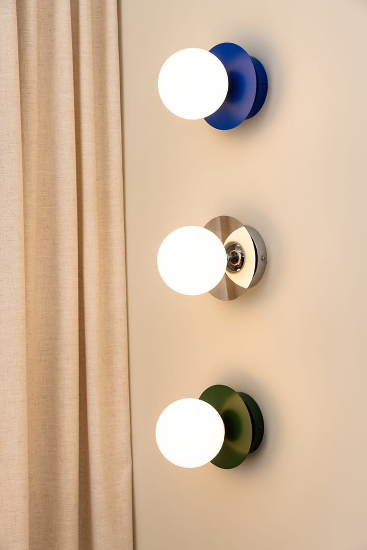 Art Deco IP44 vegglampe/takplafond, Blå-Hvit Globen Lighting