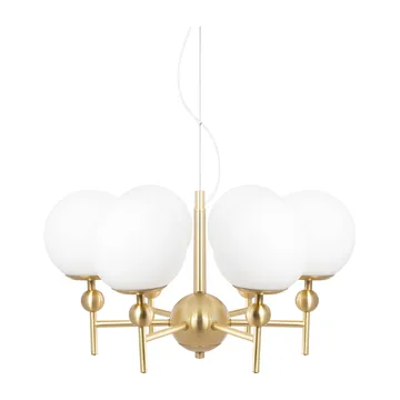 Astrid pendel Ø 50 cm - Børstet messing-hvit - Globen Lighting