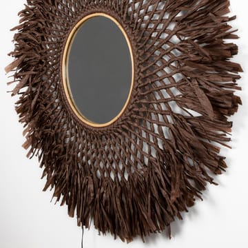 Boho vegglampe med speil Ø90 cm - Brun - Globen Lighting