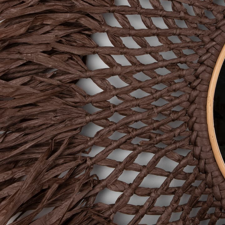 Boho vegglampe med speil Ø90 cm, Brun Globen Lighting