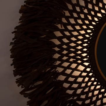 Boho vegglampe med speil Ø90 cm - Brun - Globen Lighting