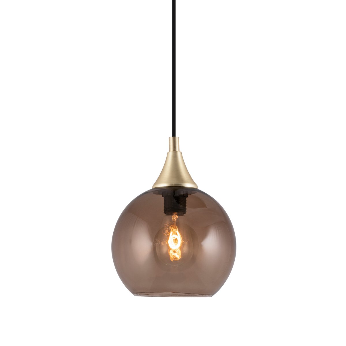 Bowl taklampe mini Brun
