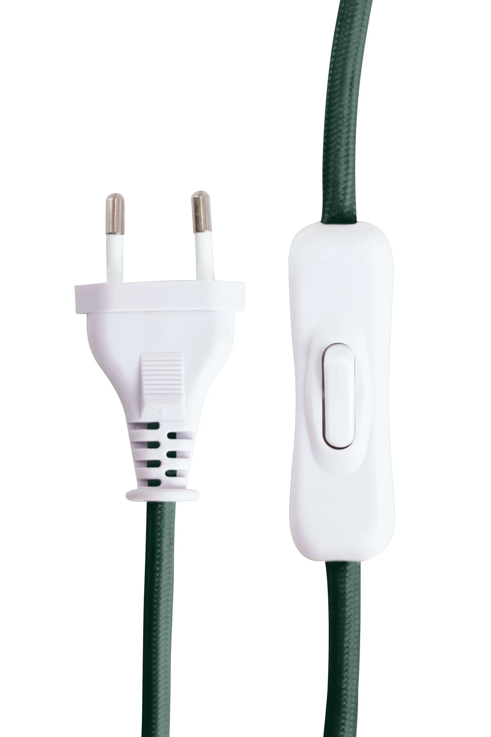 Castello 24 bordlampe, Mørkegrønn marmor, hvit skjerm Globen Lighting