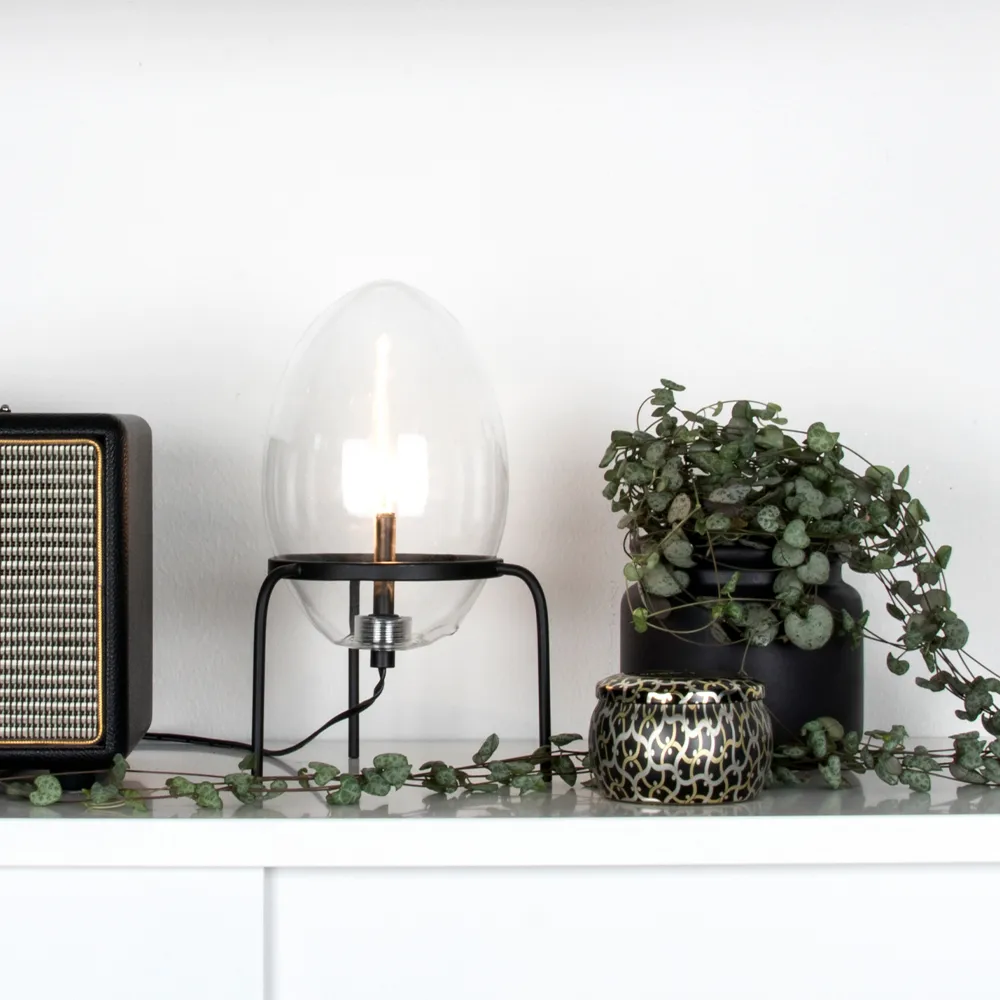 Drops bordlampe, Sort klar Globen Lighting