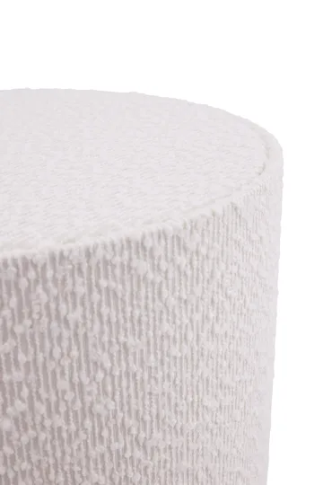 Florian gulvlampe - Hvit bouclé/beige, Ø30x80 cm - Globen Lighting