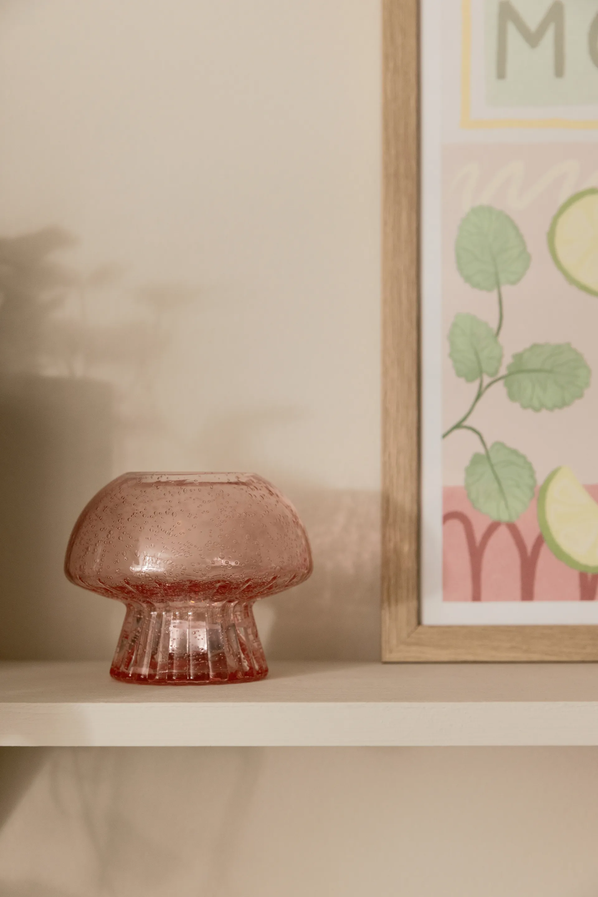 Fungo 12 telysholder Special Edition, Rosa Globen Lighting