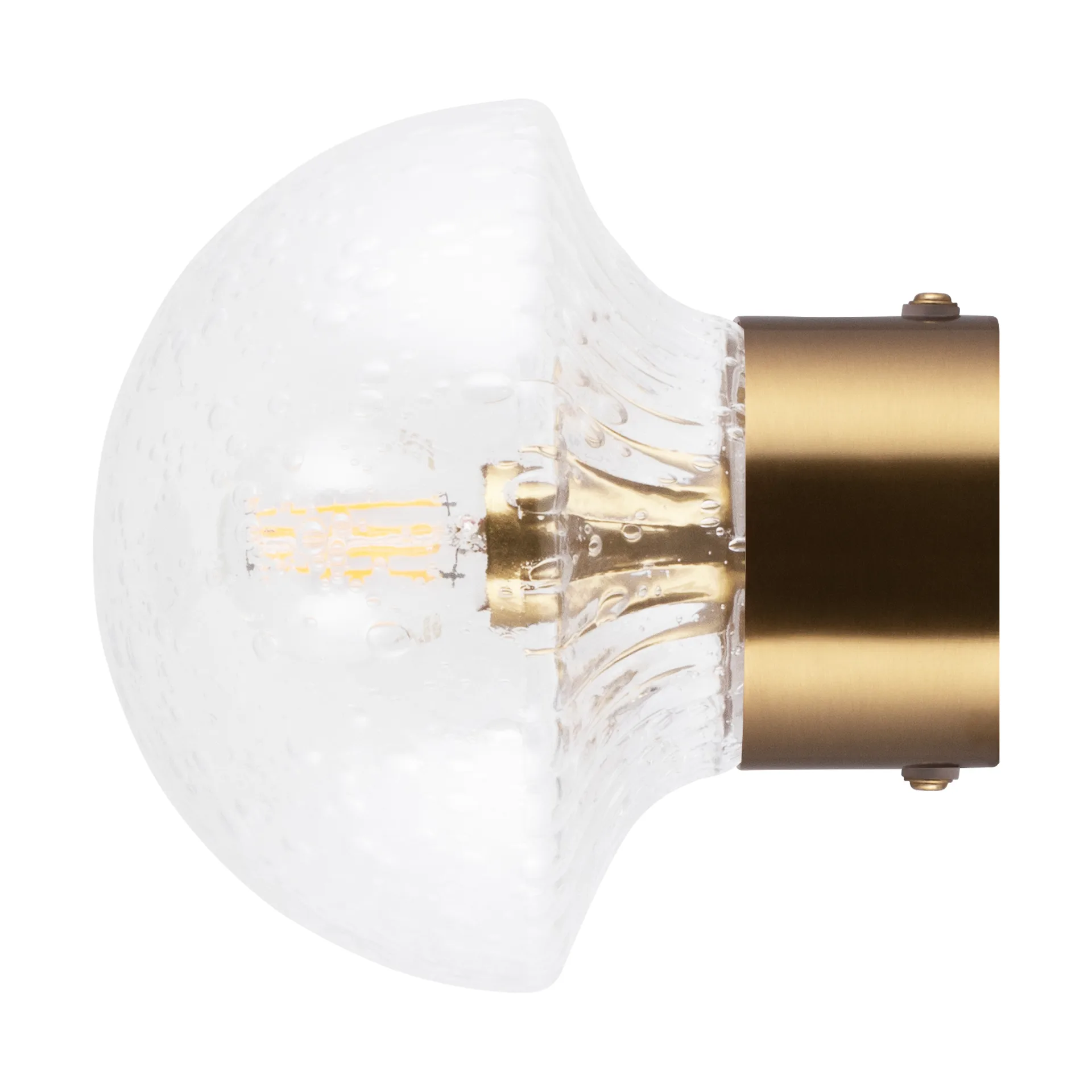 Fungo plafond Ø16 cm, Klar-børstet messing Globen Lighting