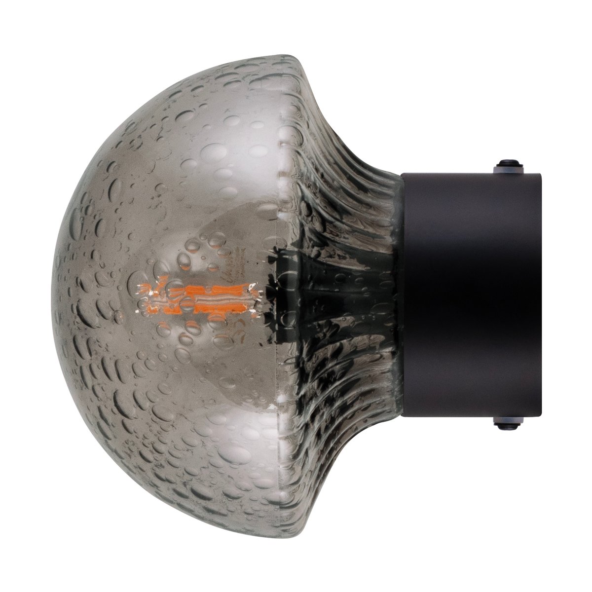 Fungo 16 vegglampe, røykfarget/svart