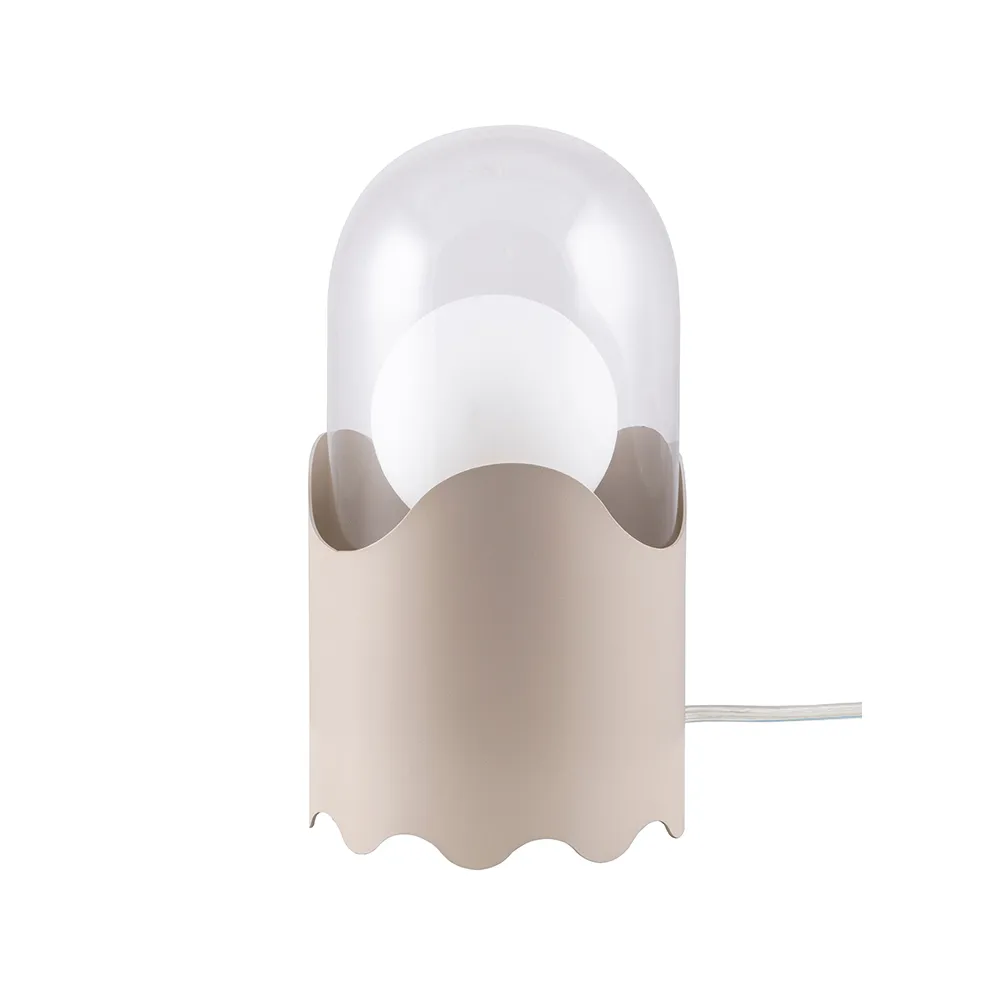 Ghost bordlampe, beige, klart glass Globen Lighting